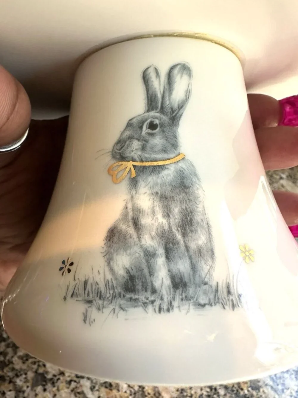 Spode Meadow Lane Rabbit Pedestal Cake Stand 12.5